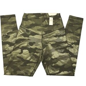 OFFLINE Aerie Camo Olive Green High Waisted 7/8 Leggings‎ Womens M Metallic NWT